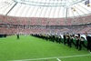 Opening ceremony of UEFA Euro 2012 took place before start of UEFA Football Euro 2012 match between Poland and Greece. Match of UEFA Football European Championships 2012 between Poland and Greece was played on Friday, 9th of June 2012 in Warszawa, Poland.
