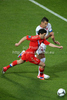 Jurij Zyrkow of Russia and Milan Baros of Czech during UEFA Football Euro 2012 match between Czech and Russia. Match of UEFA Football European Championships 2012 between Czech and Russia was played on Friday, 8th of June 2012 in Wroclaw, Poland.
