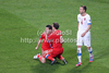 Alan Dzagojew and Konstantin Zyrianow of Russia celebrate goal during UEFA Football Euro 2012 match between Czech and Russia. Match of UEFA Football European Championships 2012 between Czech and Russia was played on Friday, 8th of June 2012 in Wroclaw, Poland.

