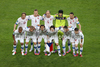 Czech team before start of during UEFA Football Euro 2012 match between Czech and Russia. Match of UEFA Football European Championships 2012 between Czech and Russia was played on Friday, 8th of June 2012 in Wroclaw, Poland.
