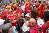 Spanish fans before start of UEFA Football Euro 2012 match between Italy and Spain. Match of UEFA Football European Championships 2012 between Italy and Spain was played on Sunday, 10th of June 2012 in Gdansk, Poland.
