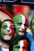 Italian fans before start of UEFA Football Euro 2012 match between Italy and Spain. Match of UEFA Football European Championships 2012 between Italy and Spain was played on Sunday, 10th of June 2012 in Gdansk, Poland.
