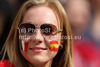 Football fan before start of UEFA Football Euro 2012 match between Italy and Spain. Match of UEFA Football European Championships 2012 between Italy and Spain was played on Sunday, 10th of June 2012 in Gdansk, Poland.
