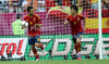 Cesc Fabregas of Spain celebrates goal during UEFA Football Euro 2012 match between Italy and Spain. Match of UEFA Football European Championships 2012 between Italy and Spain was played on Sunday, 10th of June 2012 in Gdansk, Poland.
