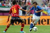 Andrea Pirlo of Italy and Sergio Busquets of Spain during UEFA Football Euro 2012 match between Italy and Spain. Match of UEFA Football European Championships 2012 between Italy and Spain was played on Sunday, 10th of June 2012 in Gdansk, Poland.
