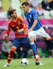 Christian Maggio of Italy and Sergio Ramos of Spain during UEFA Football Euro 2012 match between Italy and Spain. Match of UEFA Football European Championships 2012 between Italy and Spain was played on Sunday, 10th of June 2012 in Gdansk, Poland.
