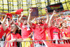 Spanish fans during UEFA Football Euro 2012 match between Italy and Spain. Match of UEFA Football European Championships 2012 between Italy and Spain was played on Sunday, 10th of June 2012 in Gdansk, Poland.
