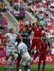 Tomas Sivok of Czech and Kostas Chalkias of Greece during UEFA Football Euro 2012 match between Czech and Greece. Match of UEFA Football European Championships 2012 between Czech and Greece was played on Tuesday, 12th of June 2012 in Wroclaw, Poland.
