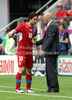 Tomas Rosicky and Michal Bilek of Czech during UEFA Football Euro 2012 match between Czech and Greece. Match of UEFA Football European Championships 2012 between Czech and Greece was played on Tuesday, 12th of June 2012 in Wroclaw, Poland.
