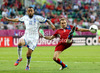 Michal Kadlec of Czech and Kostas Mitroglou of Greece during UEFA Football Euro 2012 match between Czech and Greece. Match of UEFA Football European Championships 2012 between Czech and Greece was played on Tuesday, 12th of June 2012 in Wroclaw, Poland.
