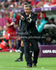 Coach Fernando Santos of Greece during UEFA Football Euro 2012 match between Czech and Greece. Match of UEFA Football European Championships 2012 between Czech and Greece was played on Tuesday, 12th of June 2012 in Wroclaw, Poland.
