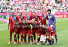 Czech team before start of during UEFA Football Euro 2012 match between Czech and Greece. Match of UEFA Football European Championships 2012 between Czech and Greece was played on Tuesday, 12th of June 2012 in Wroclaw, Poland.
