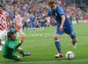 Claudio Marchisio of Italy and Stipe Pletikosa of Croatia during UEFA Football Euro 2012 match between Italy and Croatia. Match of UEFA Football European Championships 2012 between Italy and Croatia was played on Thursday, 14th of June 2012 in Poznan, Poland.
