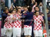 Mario Mandzukic of Croatia celebrating goal during UEFA Football Euro 2012 match between Italy and Croatia. Match of UEFA Football European Championships 2012 between Italy and Croatia was played on Thursday, 14th of June 2012 in Poznan, Poland.

