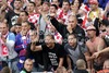 Fans during UEFA Football Euro 2012 match between Italy and Croatia. Match of UEFA Football European Championships 2012 between Italy and Croatia was played on Thursday, 14th of June 2012 in Poznan, Poland.
