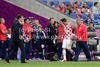 Mario Mandzukic of Croatia during UEFA Football Euro 2012 match between Italy and Croatia. Match of UEFA Football European Championships 2012 between Italy and Croatia was played on Thursday, 14th of June 2012 in Poznan, Poland.
