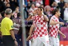 Mario Mandzukic of Croatia celebrating goal during UEFA Football Euro 2012 match between Italy and Croatia. Match of UEFA Football European Championships 2012 between Italy and Croatia was played on Thursday, 14th of June 2012 in Poznan, Poland.
