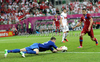 Premyslaw Tyton of Polanad , Milan Baros of Czech republic during UEFA Football Euro 2012 match between. Poland and Czech republic Match of UEFA Football European Championships 2012 between Poland and Czech republic was played on Saturday, 16th of June 2012 in Wroclaw, Poland.
