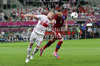 Damien Perquis of Poland, Tomas Sivok of Czech republic during UEFA Football Euro 2012 match between. Poland and Czech republic Match of UEFA Football European Championships 2012 between Poland and Czech republic was played on Saturday, 16th of June 2012 in Wroclaw, Poland.
