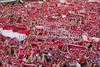 Polish Fans during during UEFA Football Euro 2012 match between. Poland and Czech republic Match of UEFA Football European Championships 2012 between Poland and Czech republic was played on Saturday, 16th of June 2012 in Wroclaw, Poland.
