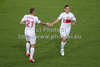 Kamil Grosicki and Ludovic Obraniak of Poland during UEFA Football Euro 2012 match between. Poland and Czech republic Match of UEFA Football European Championships 2012 between Poland and Czech republic was played on Saturday, 16th of June 2012 in Wroclaw, Poland.
