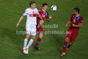 Lukasz Piszcek of Poland and Vaclav Pilar of czech republic and Milan Baros of Czech republic during UEFA Football Euro 2012 match between Poland and Czech republic. Match of UEFA Football European Championships 2012 between Poland and Czech republic was played on Saturday, 16th of June 2012 in Wroclaw, Poland.
