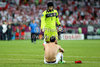 Petr Cech of Czech republic and Robert Lewandowski of Poland during UEFA Football Euro 2012 match between Poland and Czech republic. Match of UEFA Football European Championships 2012 between Poland and Czech republic was played on Saturday, 16th of June 2012 in Wroclaw, Poland.
