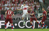 Robert Lewandowski of Poland, Roman Hubnik of Czech republic during UEFA Football Euro 2012 match between Poland and Czech republic. Match of UEFA Football European Championships 2012 between Poland and Czech republic was played on Saturday, 16th of June 2012 in Wroclaw, Poland.
