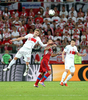 Damien Perquis of Poland, Jan Lastuvka of Czech republic during UEFA Football Euro 2012 match between Poland and Czech republic. Match of UEFA Football European Championships 2012 between Poland and Czech republic was played on Saturday, 16th of June 2012 in Wroclaw, Poland.
