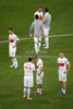 Ludovic Obraniak, Powel Brozek, Rafal Murawski, Eugen Polanski of Poland disappointed  after UEFA Football Euro 2012 match between Poland and Czech republic. Match of UEFA Football European Championships 2012 between Poland and Czech republic was played on Saturday, 16th of June 2012 in Wroclaw, Poland.
