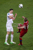 Robert Lewandowski of Poland, David Limbersky of Czech republic during UEFA Football Euro 2012 match between Poland and Czech republic. Match of UEFA Football European Championships 2012 between Poland and Czech republic was played on Saturday, 16th of June 2012 in Wroclaw, Poland.
