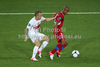Kamil Grosicki of Poland, Theodor Gebre Selassie of Czech republic during UEFA Football Euro 2012 match between Poland and Czech republic. Match of UEFA Football European Championships 2012 between Poland and Czech republic was played on Saturday, 16th of June 2012 in Wroclaw, Poland.
