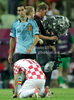 Luka Modric of Croatia disappointed after UEFA Football Euro 2012 match between Croatia and Spain. Match of UEFA Football European Championships 2012 betweenCroatia and Spain was played on Monday, 18th of June 2012 in Gdansk, Poland.
