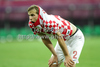 Ivan Strinic of Croatia disappointed after UEFA Football Euro 2012 match between Croatia and Spain. Match of UEFA Football European Championships 2012 betweenCroatia and Spain was played on Monday, 18th of June 2012 in Gdansk, Poland.
