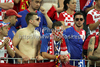 Croatina fans   during UEFA Football Euro 2012 match between Croatia and Spain. Match of UEFA Football European Championships 2012 between Croatia and Spain was played on Monday, 18th of June 2012 in Gdansk, Poland.
