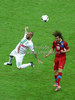 Raul Meireles of Portugal, Petr Jiracek of Czech republic during UEFA Football Euro 2012 quaterfinal match between Czech republic and Portugal. Match of UEFA Football European Championships 2012 between Czech republic and Portugal was played on Thursday, 22th of June 2012 in Gdansk, Poland.
