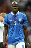 Mario Balotelli of Italy during UEFA Football Euro 2012 semi final match between  Italy and Germany. Match of UEFA Football European Championships 2012 between Italy and Germany was played on Thursday, 28th of June 2012 in Warsaw, Poland.

