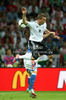 Lukas Podolski of Germany during UEFA Football Euro 2012 semi final match between  Italy and Germany. Match of UEFA Football European Championships 2012 between Italy and Germany was played on Thursday, 28th of June 2012 in Warsaw, Poland.
