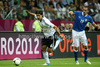 Sami Khedira of Germany, Leonardo Bonucci of Italy during UEFA Football Euro 2012 semi final match between  Italy and Germany. Match of UEFA Football European Championships 2012 between Italy and Germany was played on Thursday, 28th of June 2012 in Warsaw, Poland.

