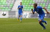 Thomas Bendiksen of Tromso IL during football match of second qualifying round of UEFA Europa League between NK Olimpija, Slovenia and Tromso IL, Norway. Match of second qualifying round of UEFA Europa League between NK Olimpija and Tromso IL was played in Stozice arena in Ljubljana, Slovenia, on Thursday, 19th of July 2012.
