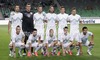 Team of Slovenia posing for photographers before start of friendly football match between Slovenia and Romania. Match between Slovenia and Romania was played in Stozice arena in Ljubljana, Slovenia, on Wednesday, 15th of August 2012.

