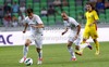 Valter Birsa (no.10) of Slovenia (L) during friendly football match between Slovenia and Romania. Match between Slovenia and Romania was played in Stozice arena in Ljubljana, Slovenia, on Wednesday, 15th of August 2012.
