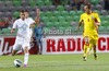 Zlatko Dedic (no.14) of Slovenia during friendly football match between Slovenia and Romania. Match between Slovenia and Romania was played in Stozice arena in Ljubljana, Slovenia, on Wednesday, 15th of August 2012.
