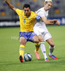 Jiloan Hamad of Sweden (L) and Kevin Kampl of Slovenia (R) during UEFA U-21 Euro 2013 qualification football match between Slovenia and Sweden. Match between Slovenia and Sweden was played in Ljudski Vrt arena in Maribor, Slovenia, on Thursday, 6th of September 2012.
