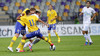 Tom Pettersson of Sweden (L) and Mervan Celik of Sweden (R) trying to stop Kevin Kampl of Slovenia (M) during UEFA U-21 Euro 2013 qualification football match between Slovenia and Sweden. Match between Slovenia and Sweden was played in Ljudski Vrt arena in Maribor, Slovenia, on Thursday, 6th of September 2012.

