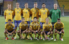 Team Sweden posing for photographers before start of  UEFA U-21 Euro 2013 qualification football match between Slovenia and Sweden. Match between Slovenia and Sweden was played in Ljudski Vrt arena in Maribor, Slovenia, on Thursday, 6th of September 2012.
