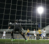 Goalie Elvis Dzafic of Slovenia in action during UEFA U-21 Euro 2013 qualification football match between Slovenia and Sweden. Match between Slovenia and Sweden was played in Ljudski Vrt arena in Maribor, Slovenia, on Thursday, 6th of September 2012.
