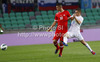 Granit Xhaka of Switzerland (L) and Zlatko Dedic of Slovenia (R) during FIFA World cup 2014 qualification football match between Slovenia and Switzerland. Match between Slovenia and Switzerland was played in Stozice arena in Ljubljana, Slovenia, on Friday, 7th of September 2012.
