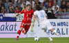 Tranquillo Barnetta of Switzerland (L) and Marko Suler of Slovenia (R) during FIFA World cup 2014 qualification football match between Slovenia and Switzerland. Match between Slovenia and Switzerland was played in Stozice arena in Ljubljana, Slovenia, on Friday, 7th of September 2012.

