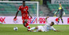 Johan Djourou of Switzerland (L) and Tim Matavz of Slovenia (R) during FIFA World cup 2014 qualification football match between Slovenia and Switzerland. Match between Slovenia and Switzerland was played in Stozice arena in Ljubljana, Slovenia, on Friday, 7th of September 2012.
